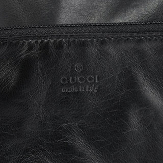 Gucci 001 3789 Black Calfskin Leather Pouch Bag