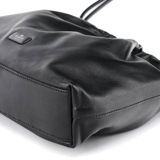 Gucci 001 3789 Black Calfskin Leather Pouch Bag