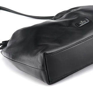 Gucci 001 3789 Black Calfskin Leather Pouch Bag