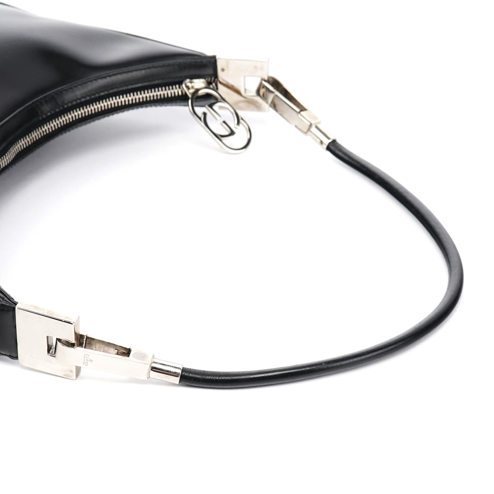 Gucci 001 3812 Borsa a spalla in pelle nera