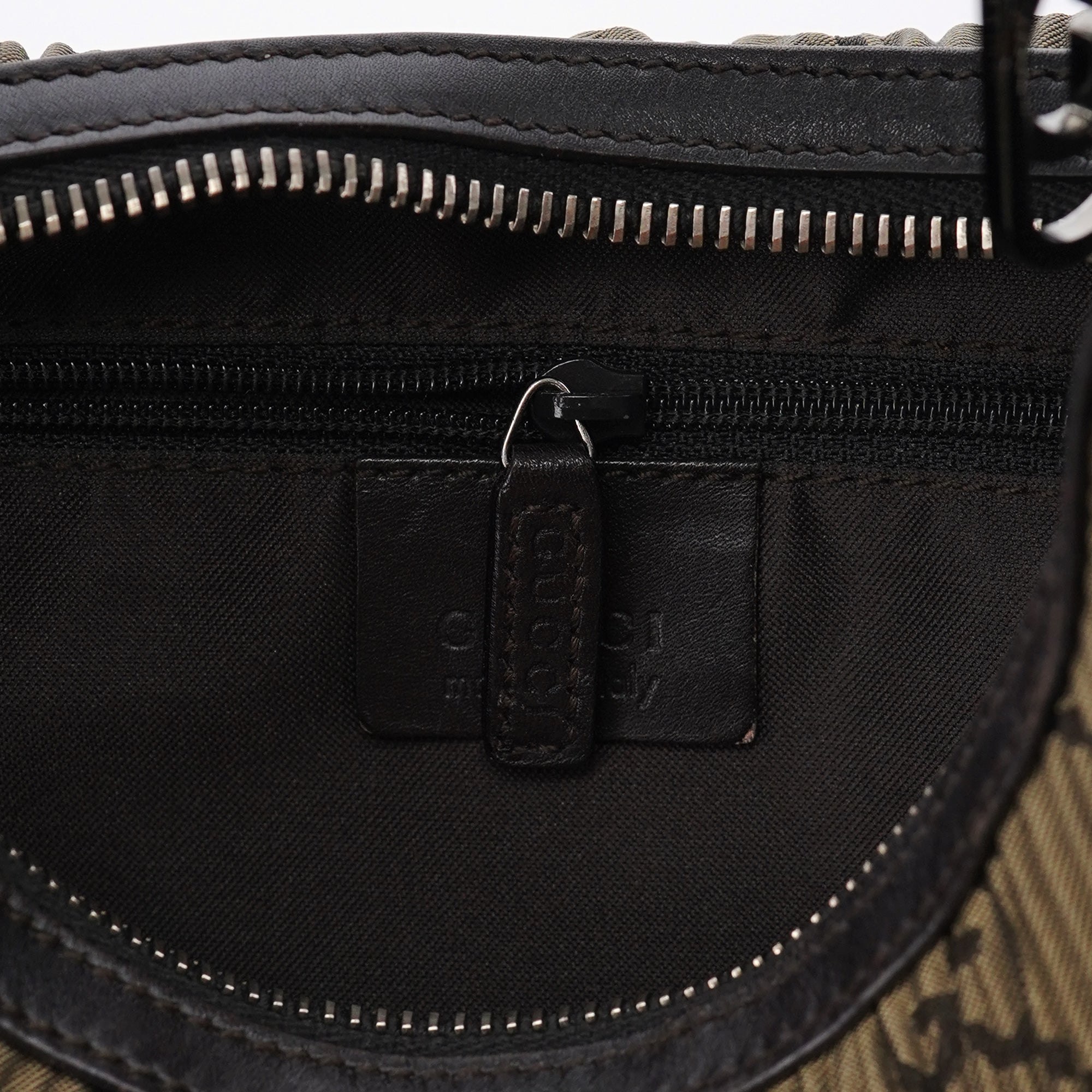 Gucci 001 3812 Brown Pleated GG Shoulder Bag