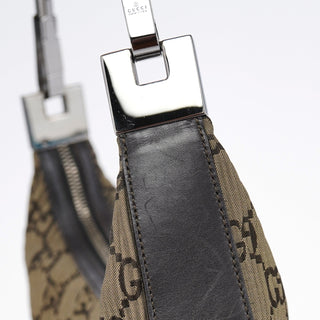 Gucci 001 3812 Brown Pleated GG Shoulder Bag