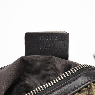 Gucci 001 3812 Brown Pleated GG Shoulder Bag