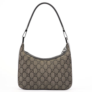 Gucci 001 3812 Brown Pleated GG Shoulder Bag