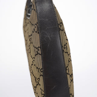 Gucci 001 3812 Brown Pleated GG Shoulder Bag