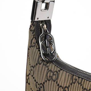 Gucci 001 3812 Brown Pleated GG Shoulder Bag