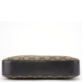 Gucci 001 3812 Brown Pleated GG Shoulder Bag