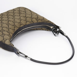 Gucci 001 3812 Brown Pleated GG Shoulder Bag