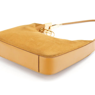 Gucci 001 3812 Light Brown Suede Shoulder Bag