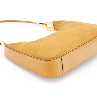 Gucci 001 3812 Light Brown Suede Shoulder Bag