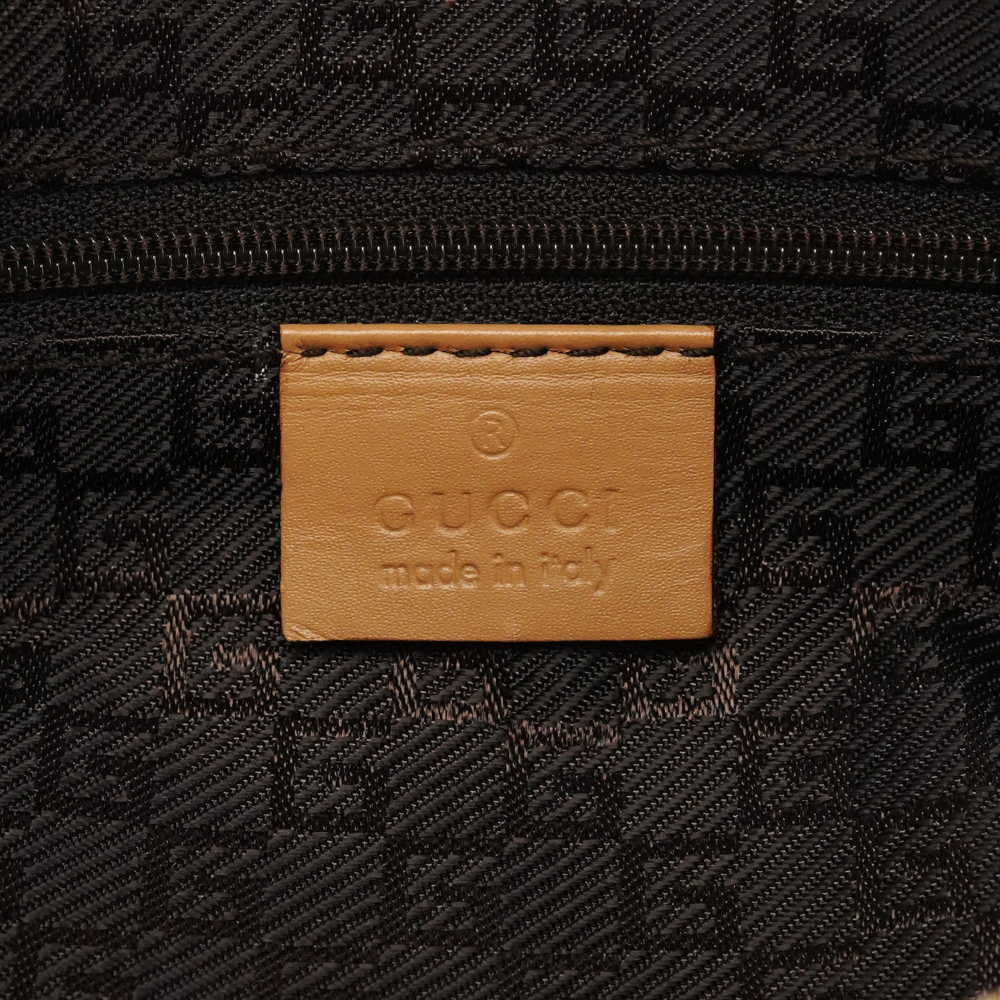 Gucci 001 3812 Tan Leather Hobo Shoulder Bag