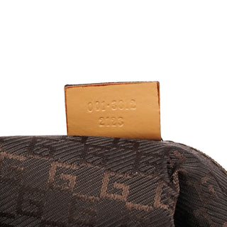 Gucci 001 3812 Tan Leather Hobo Shoulder Bag