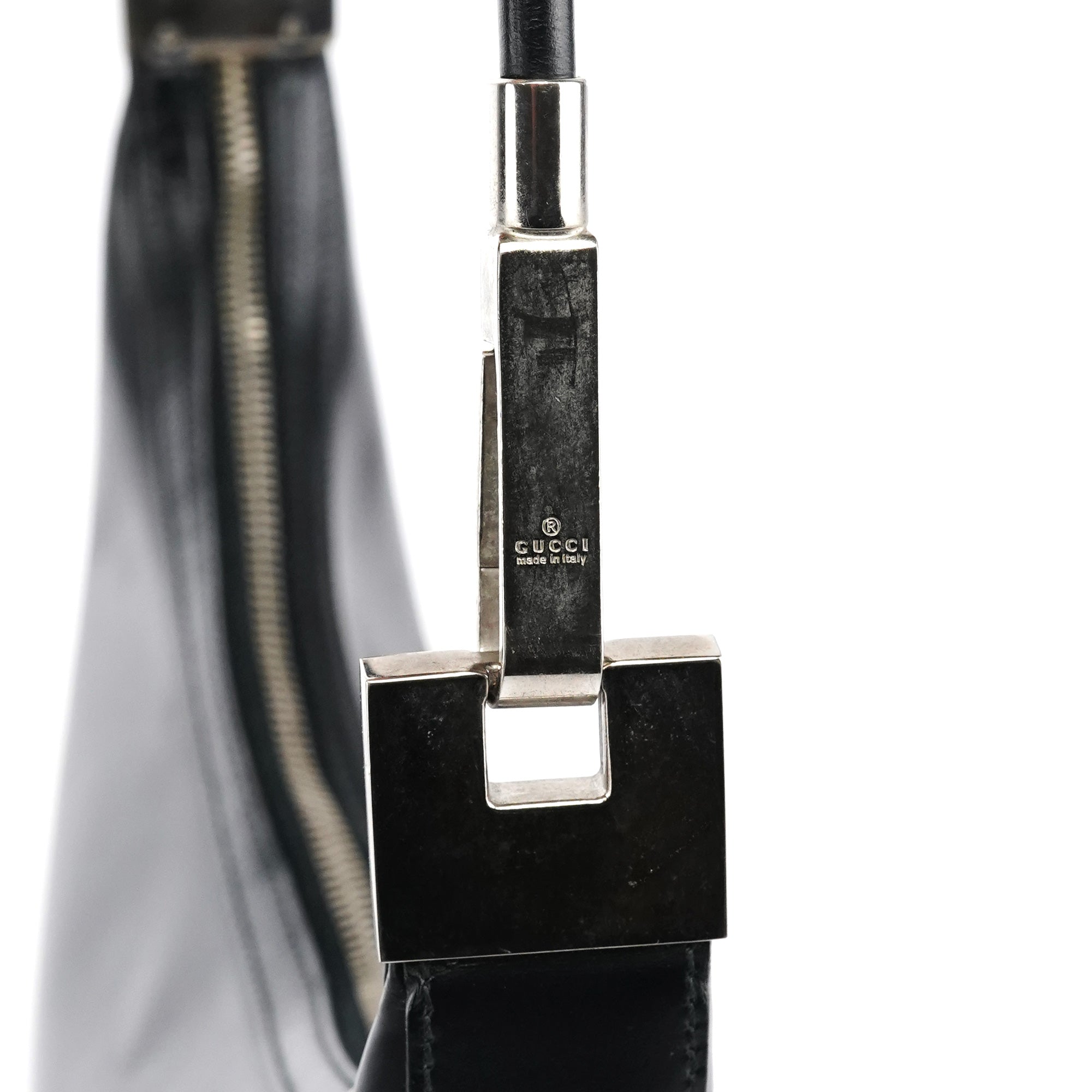 Gucci 001 3814 Borsa a spalla in pelle di vitello nera