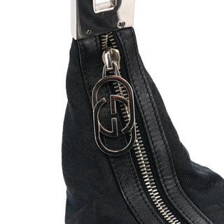 Gucci 001 3814 Black GG Hobo Shoulder Bag