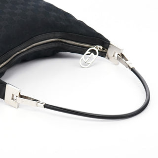 Gucci 001 3814 Black GG Hobo Shoulder Bag
