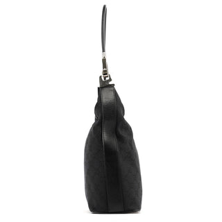 Gucci 001 3814 Black GG Hobo Shoulder Bag