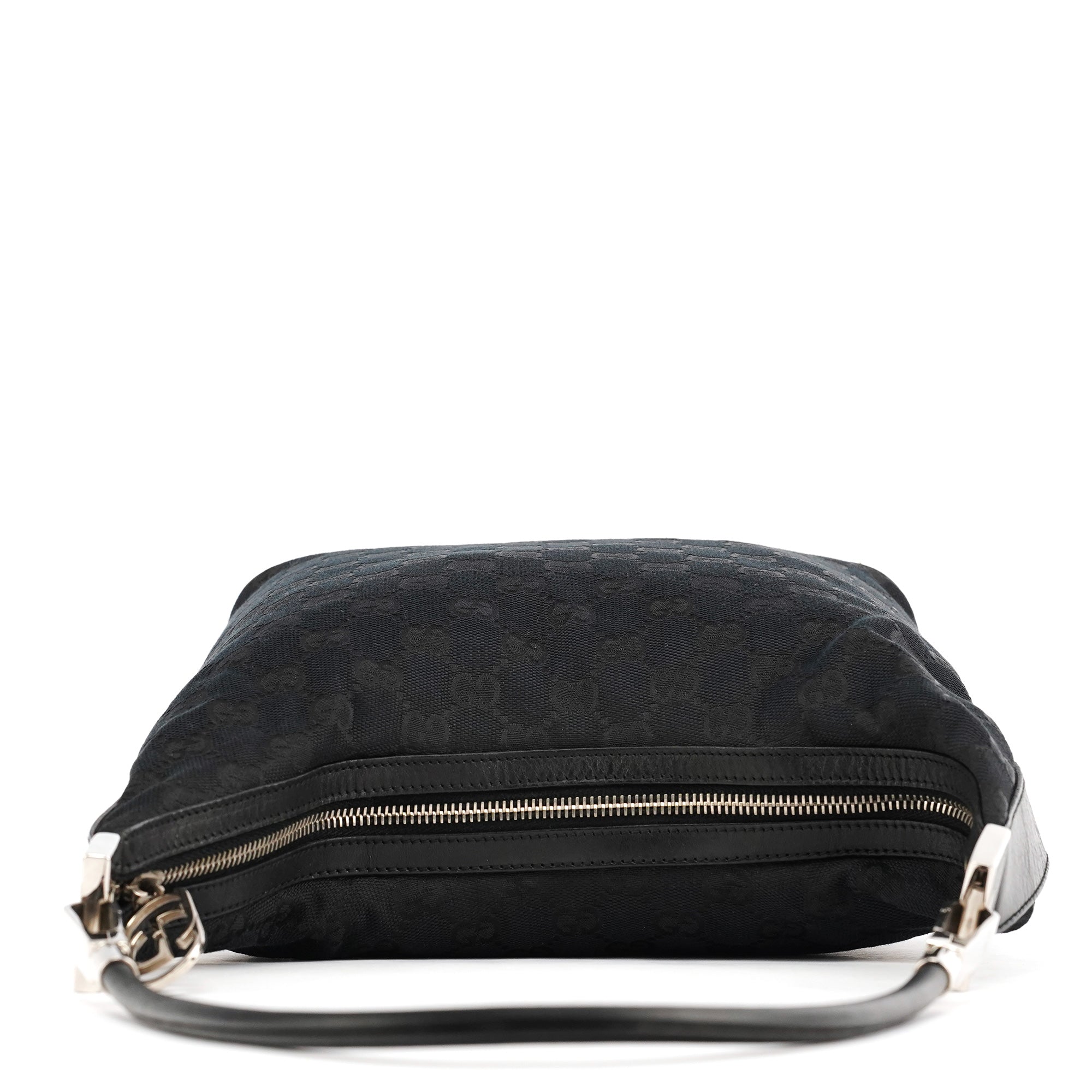 Gucci 001 3814 Black GG Hobo Shoulder Bag