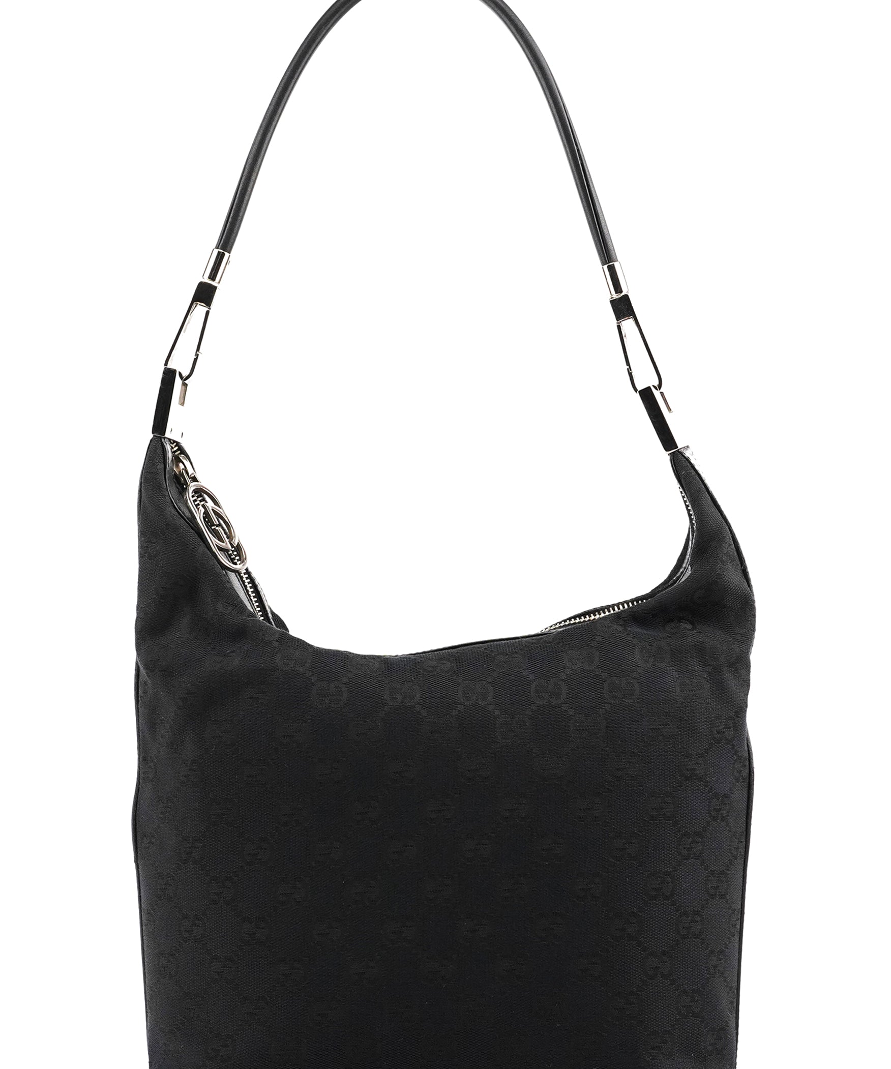 Gucci 001 3814 hoboväska i svart GG-canvas