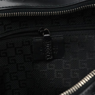 Gucci 001 3814 Black Leather Hobo Shoulder Bag