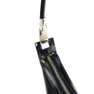 Gucci 001 3814 Black Leather Hobo Shoulder Bag
