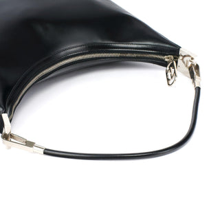 Gucci 001 3814 Black Leather Hobo Shoulder Bag