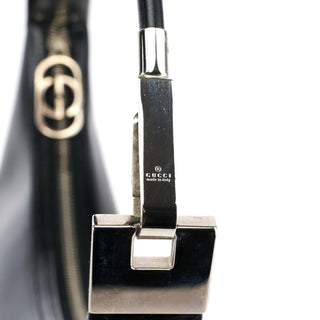 Gucci 001 3814 Black Leather Hobo Shoulder Bag