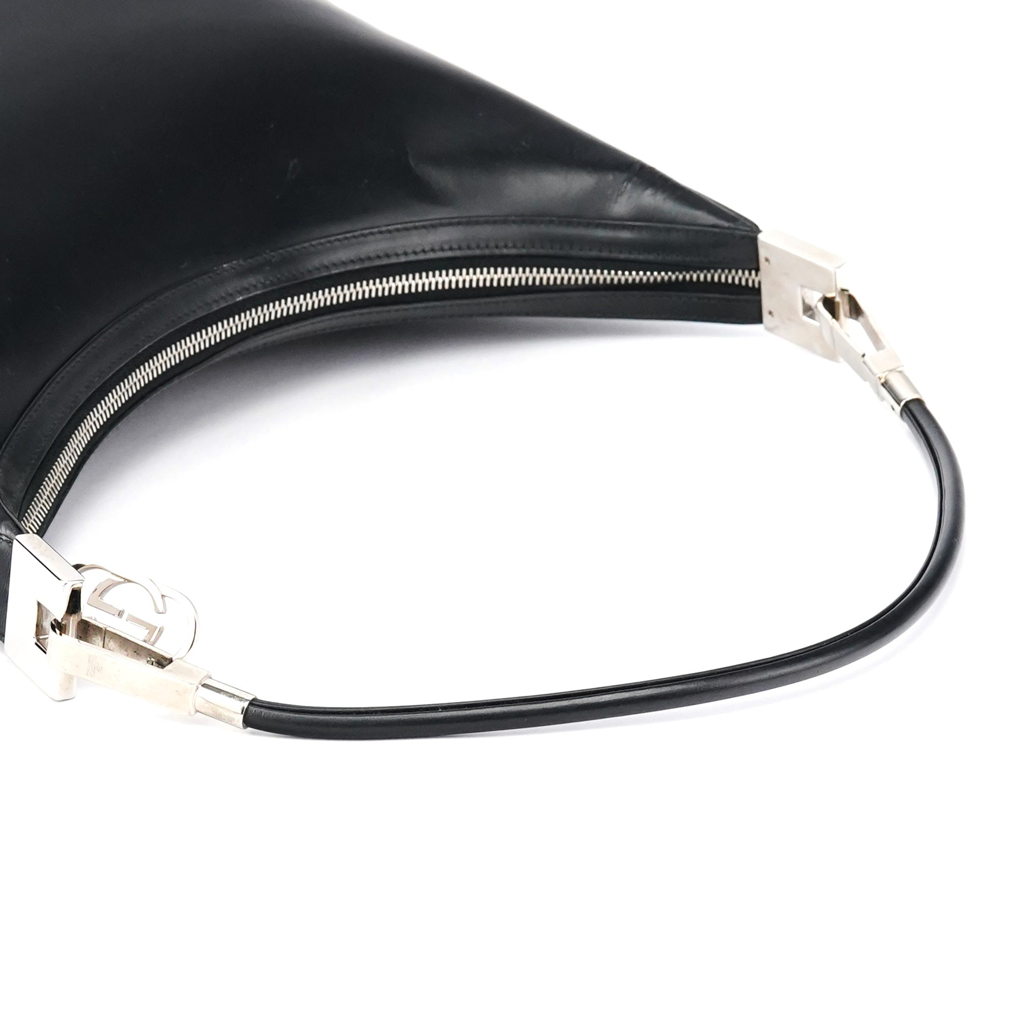 Gucci 001 3814 Sac hobo en cuir noir