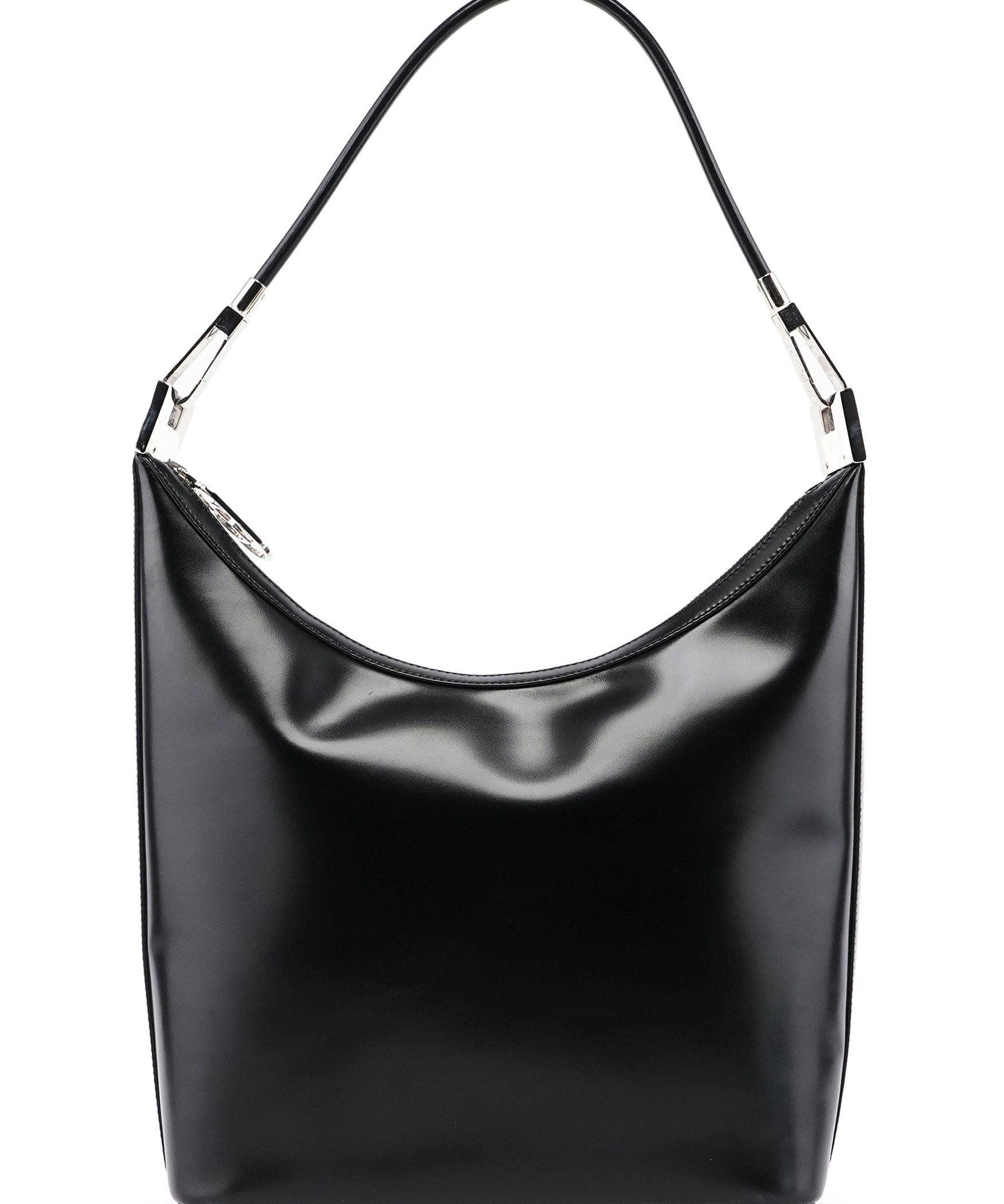 Gucci 001 3814 Black Leather Hobo Shoulder Bag
