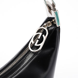 Gucci 001 3814 Black Leather Hobo Shoulder Bag