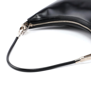 Gucci 001 3814 Black Leather Hobo Shoulder Bag