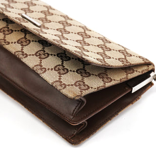 Gucci 001 3815 Beige Brown GG Shoulder Bag