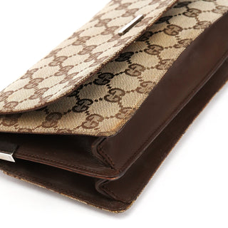 Gucci 001 3815 Beige Brown GG Shoulder Bag