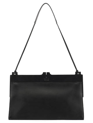 Gucci 001 3841 Black Calfskin Leather Shoulder Bag