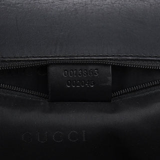 Gucci 001 3863 Black Calfskin Hobo Shoulder Bag