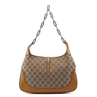 Gucci 001 4015 Beige GG Jackie Chain Shoulder Bag