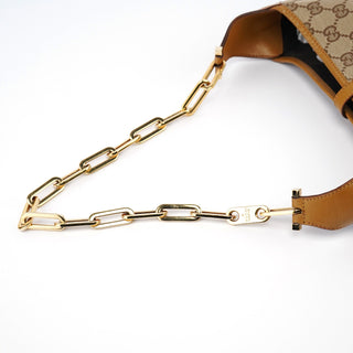 Gucci 001 4015 Beige GG Jackie Chain Shoulder Bag