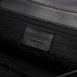 Gucci 001 4047 Black Bamboo Suede Shoulder Bag