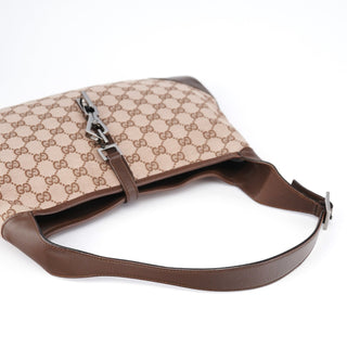 Gucci 001 4057 Beige Brown GG Jackie Shoulder Bag