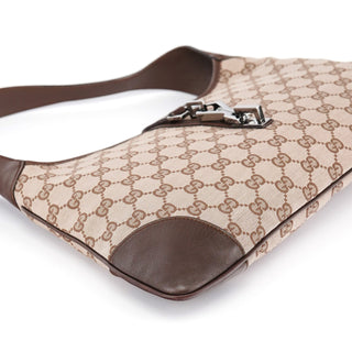 Gucci 001 4057 Beige Brown GG Jackie Shoulder Bag