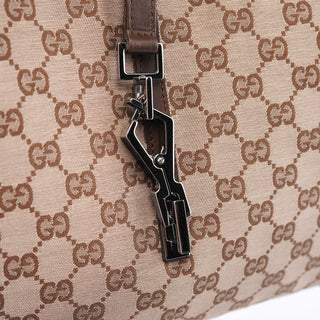 Gucci 001 4057 Beige Brown GG Jackie Shoulder Bag