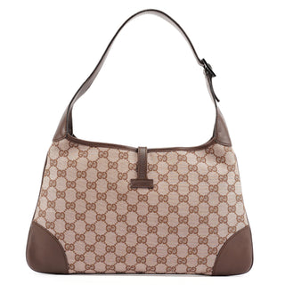 Gucci 001 4057 Beige Brown GG Jackie Shoulder Bag