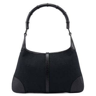 Gucci 001 4060 Black Jackie Bamboo Shoulder Bag