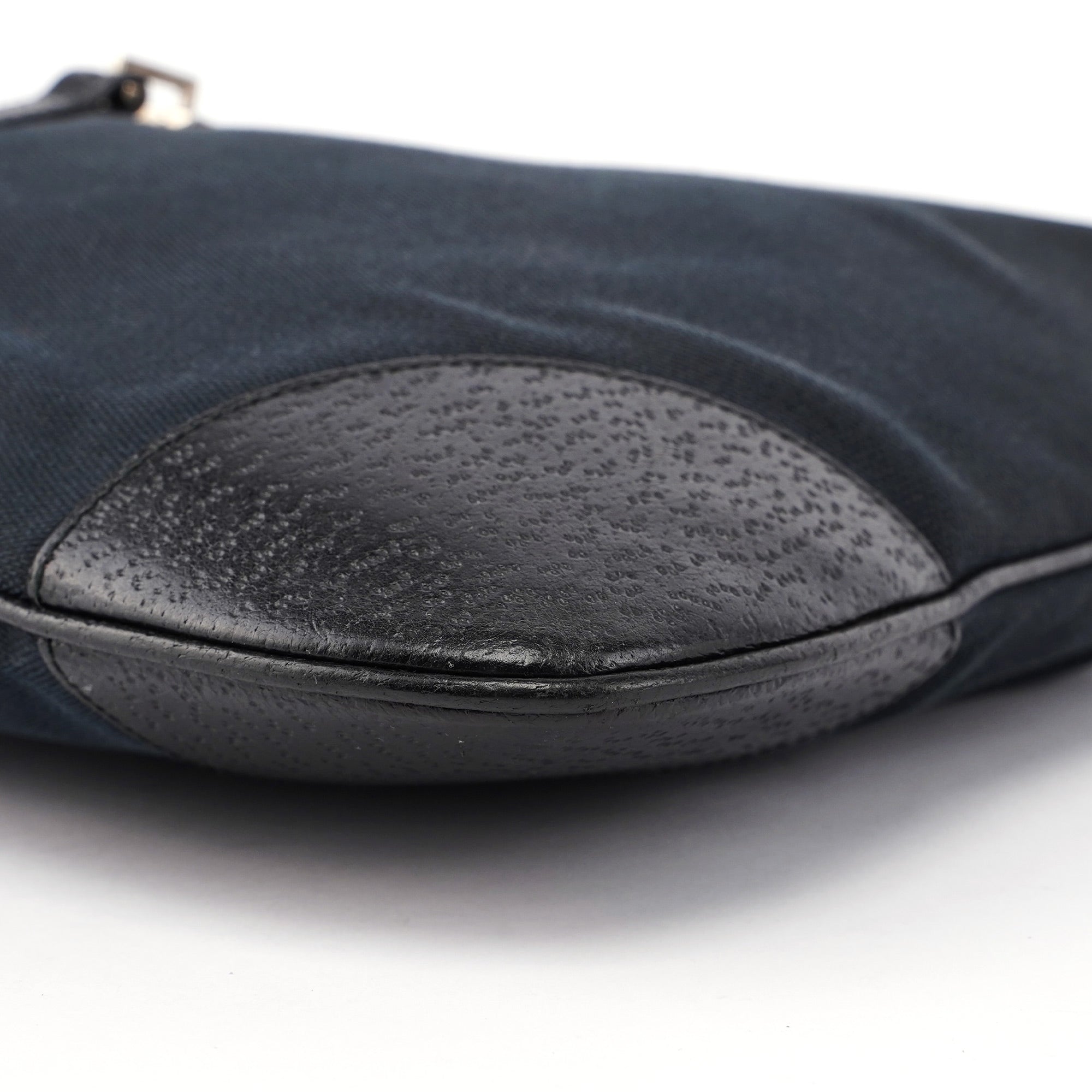 Gucci 001 4061 Sac porté épaule Jackie Bamboo en toile noire