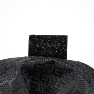 Gucci 001 4096 Black Canvas Jackie Bamboo Shoulder Bag