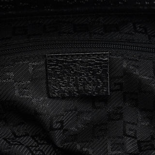 Gucci 001 4096 Black Canvas Jackie Bamboo Shoulder Bag