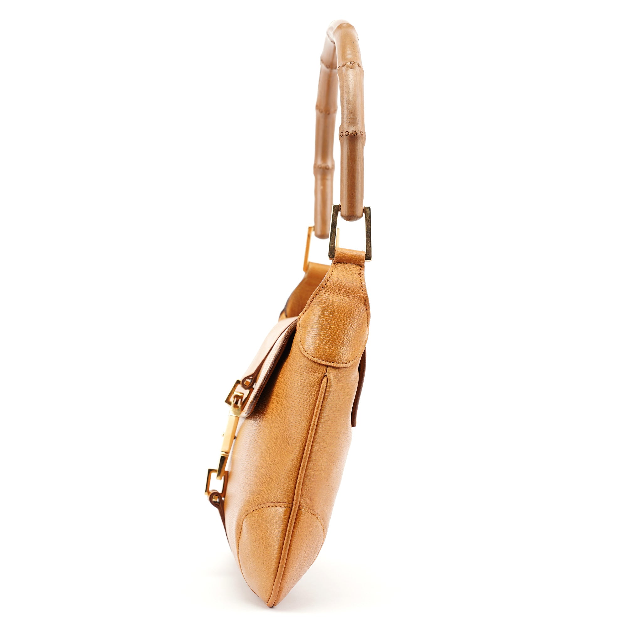 Gucci 001 4096 Tan Leather Jackie Bamboo Bag