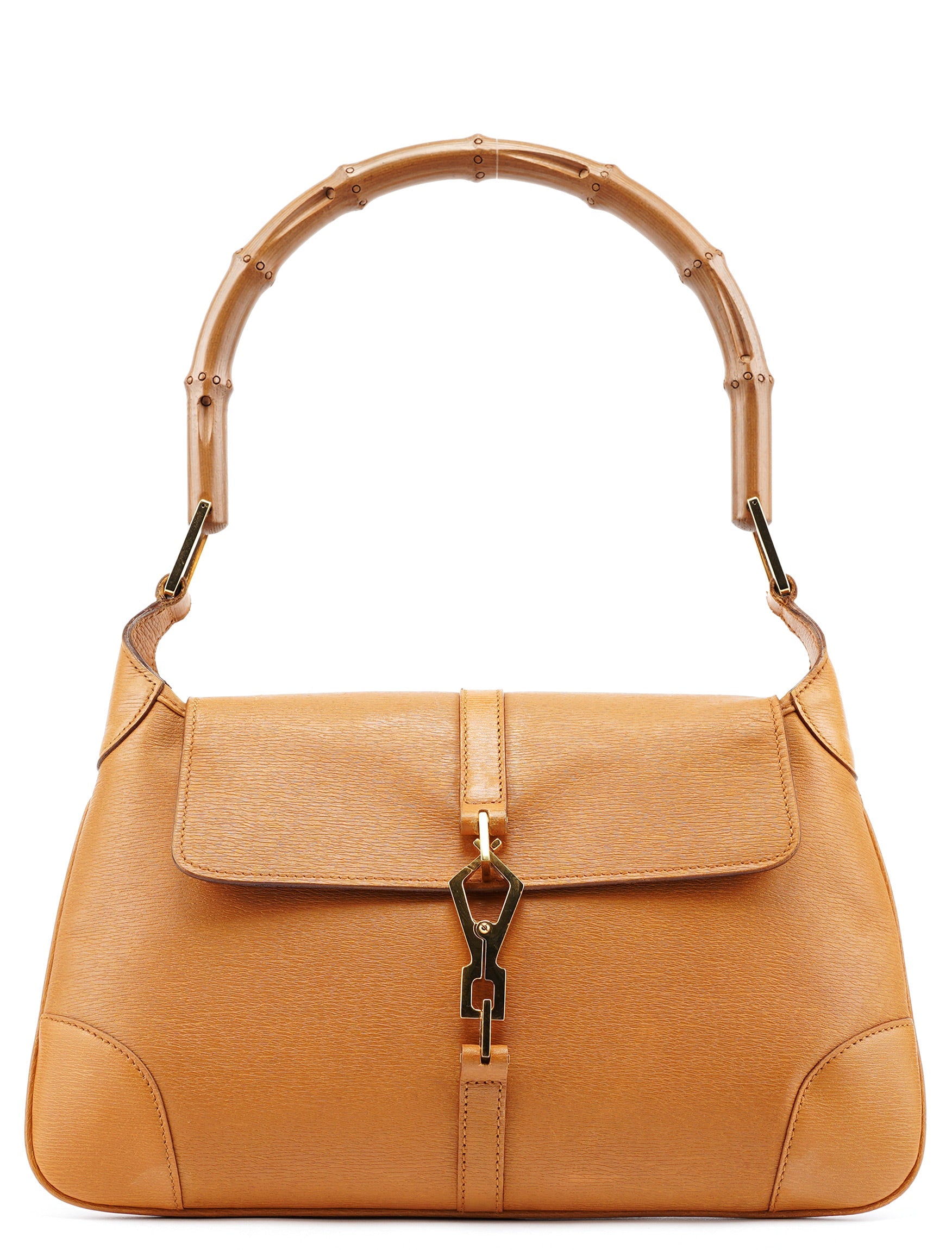 Gucci 001 4096 Tan Leather Jackie Bamboo Bag