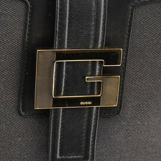 Gucci 001 4142 Anthracite Canvas Square G Shoulder Bag