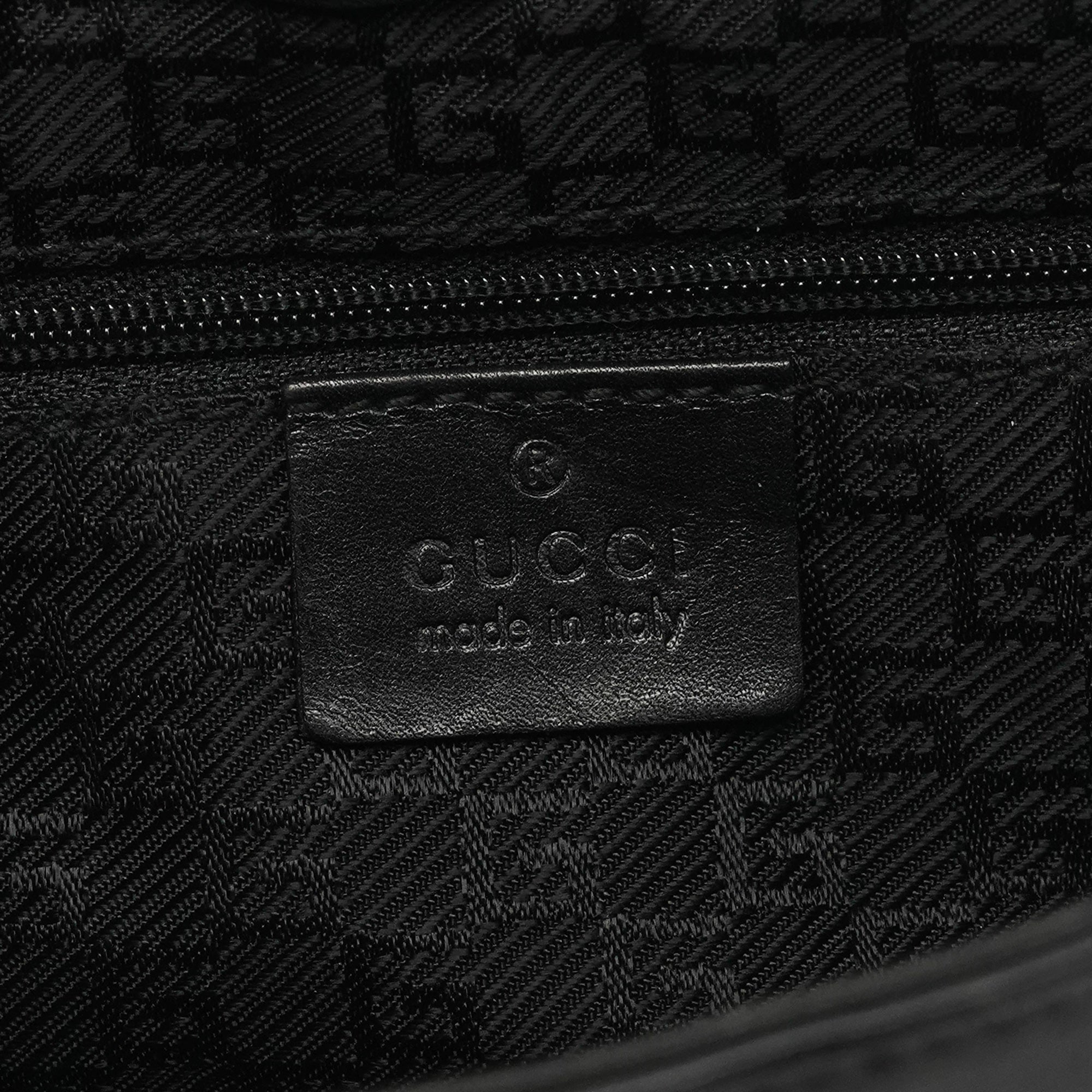 Gucci 001 4142 Sac porté épaule Square G en toile anthracite