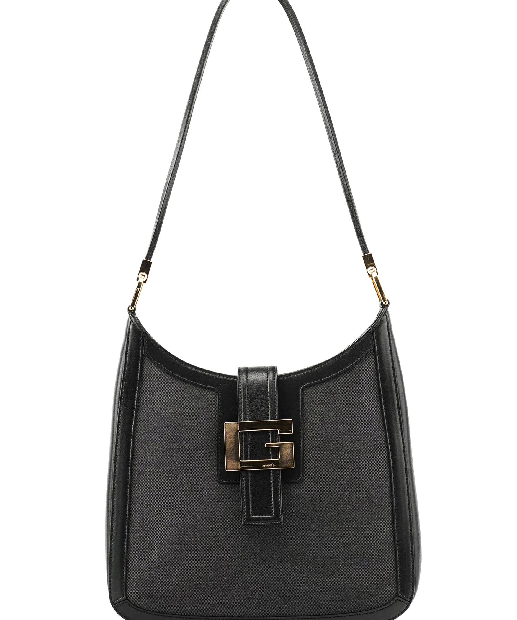 Gucci 001 4142 Anthracite Canvas Square G Shoulder Bag